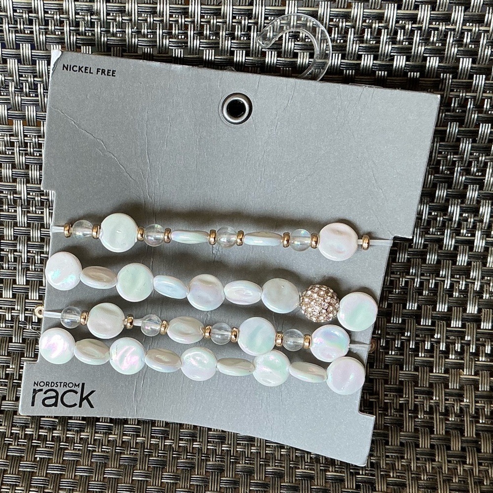 (4) Nordstrom Rack Beaded Stretch Bracelets